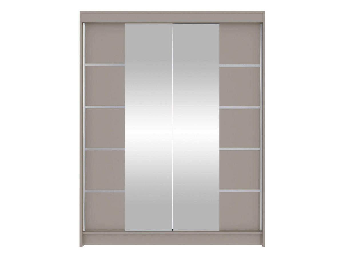 SCHWEBETÜRENSCHRANK Camino V - Kaschmir/Silberfarben, Holzwerkstoff/Metall (150/200/58cm) - MIRJAN24
