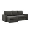 ECKSOFA Neo mit gerader Armlehnen grau - Grau, Textil (231/140cm) - SIMKAM Furniture