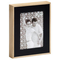 BILDERRAHMMEN DoublePortraitrahmen, 15x20 cm, natur/schwarz - Schwarz, Holzwerkstoff (23/28/4cm) - EMIX24