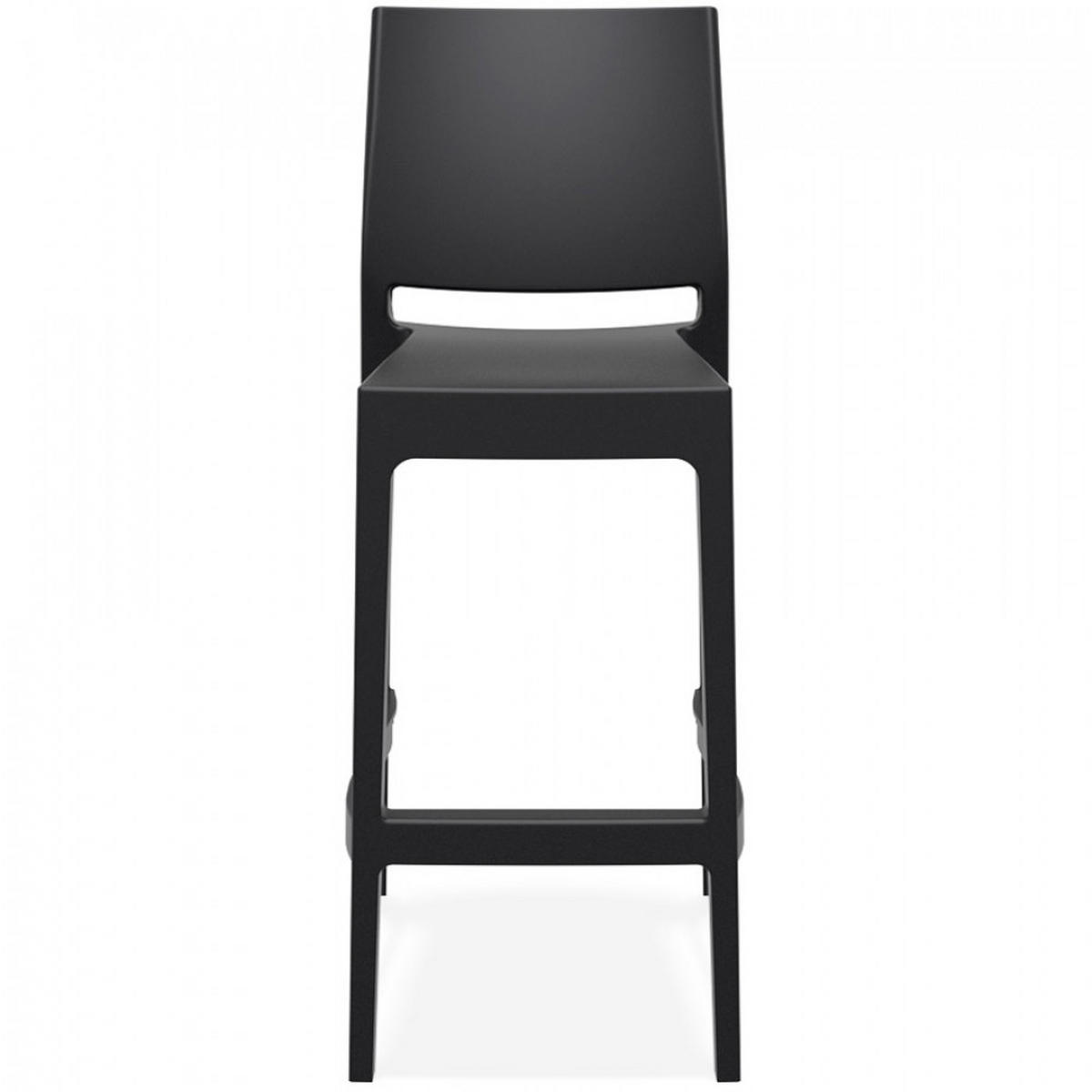 BARHOCKER Schwarz 51x107x41cm - Schwarz, Kunststoff (51/107/41cm) - AlterEgo