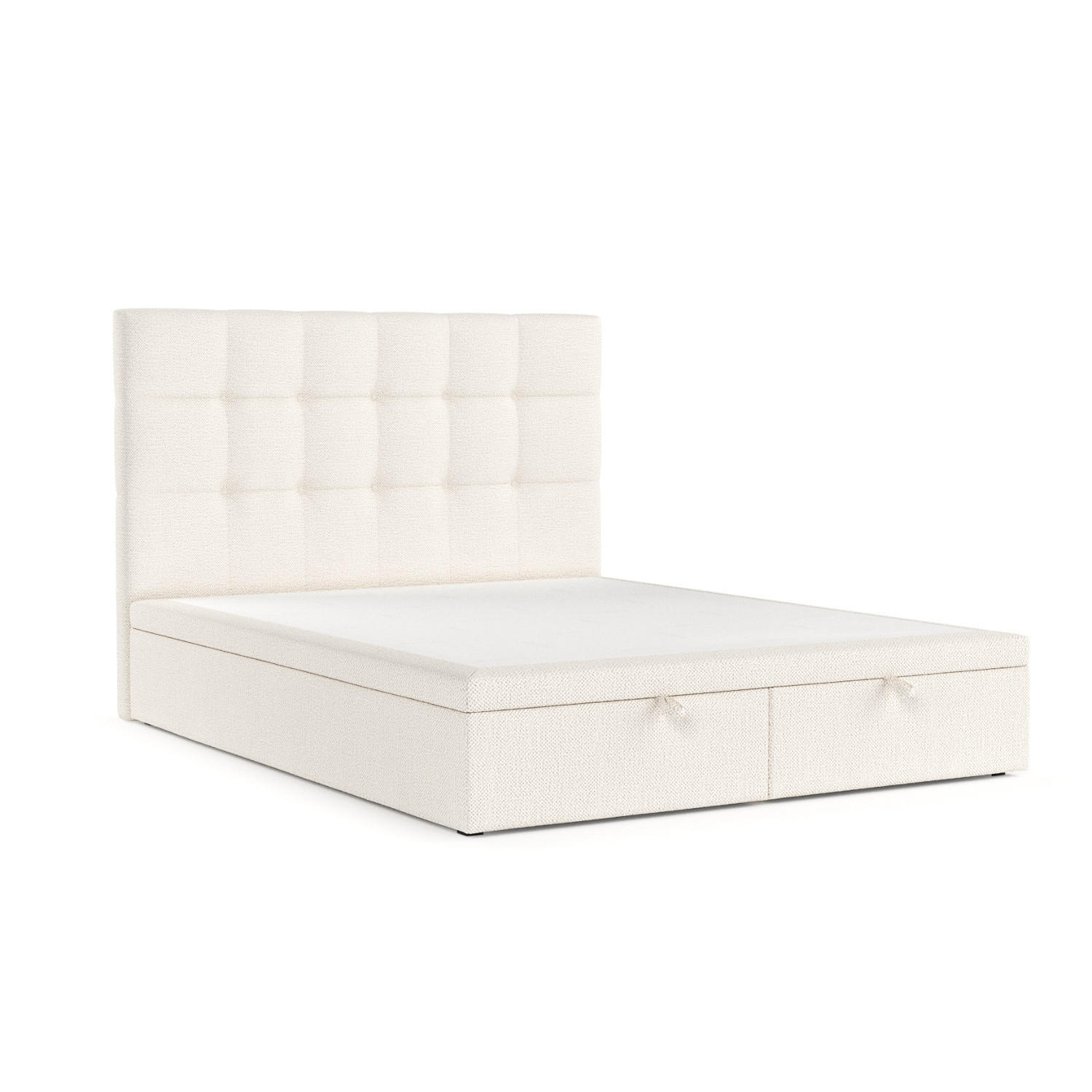 POLSTERBETT Guam mit Stauraum 140/200 cm Creme im Alta Stoff - Creme/Schwarz, Holz/Holzwerkstoff (140/200cm) - AltaBeds
