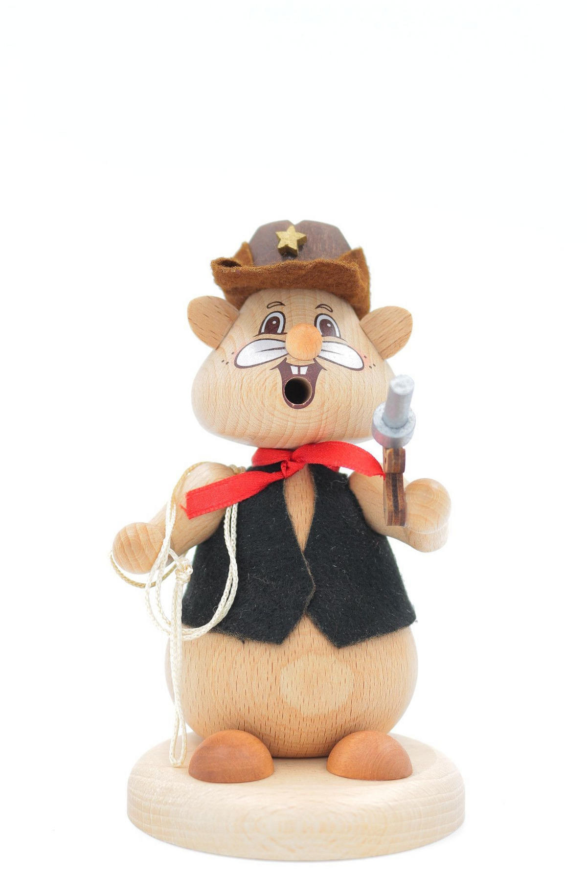 RAUCHFIGUR Hamster Cowboy 13 cm - Multicolor, Holz (8/13/0.1cm)