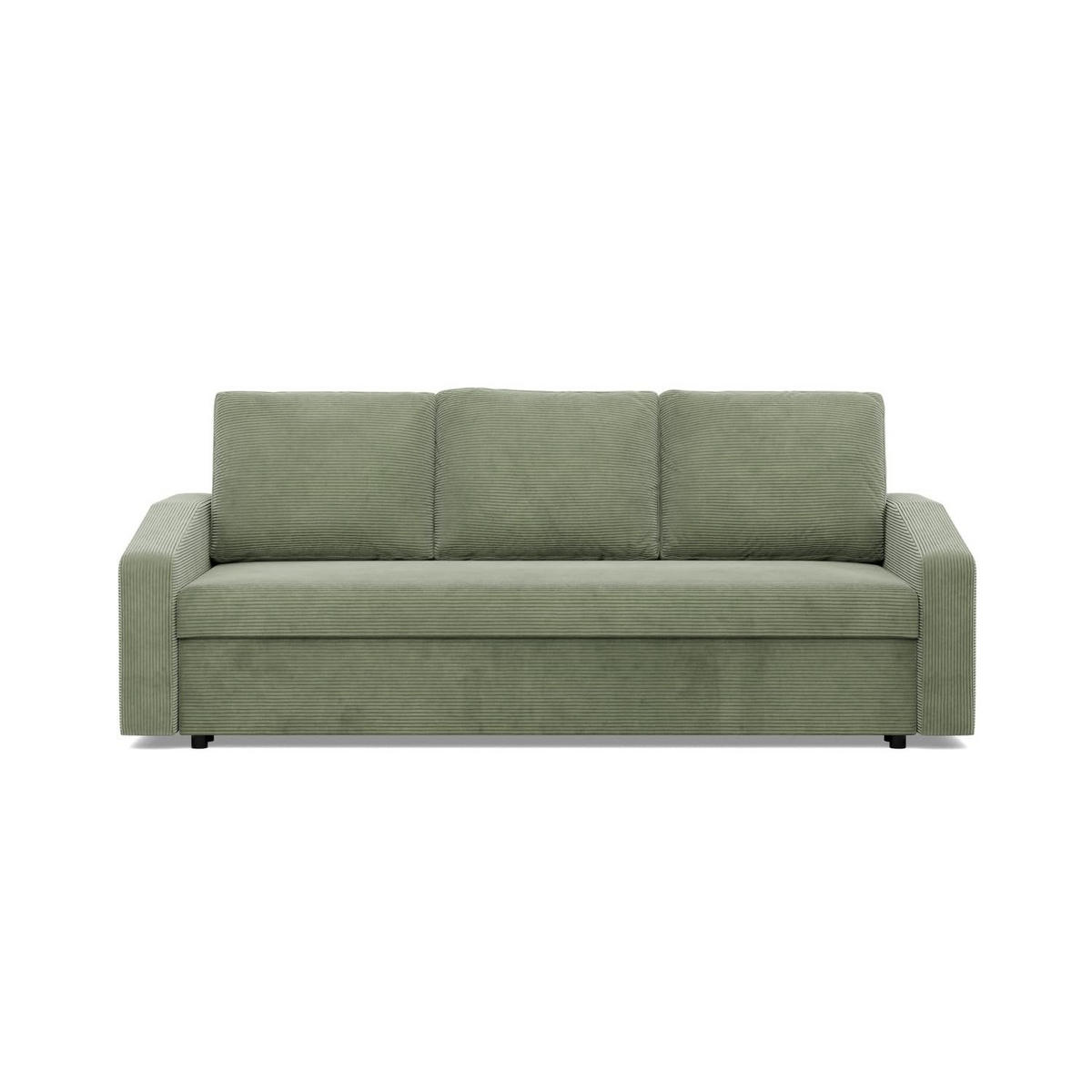 SOFA 3-SITZER MIT SCHLAFFUNKTION NEO, Cord - Grün - Grün, Textil (220/92/92cm) - Mebligo