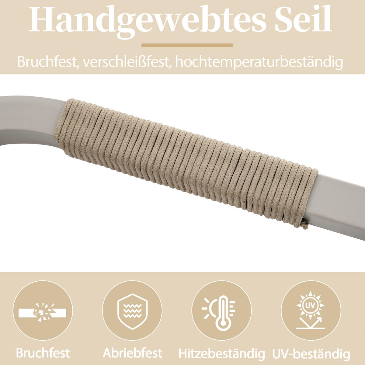 GARTENMÖBEL-SET 6 Personen Ecksofa Couchtisch Stahl Beige - Beige, Textil - FLIEKS