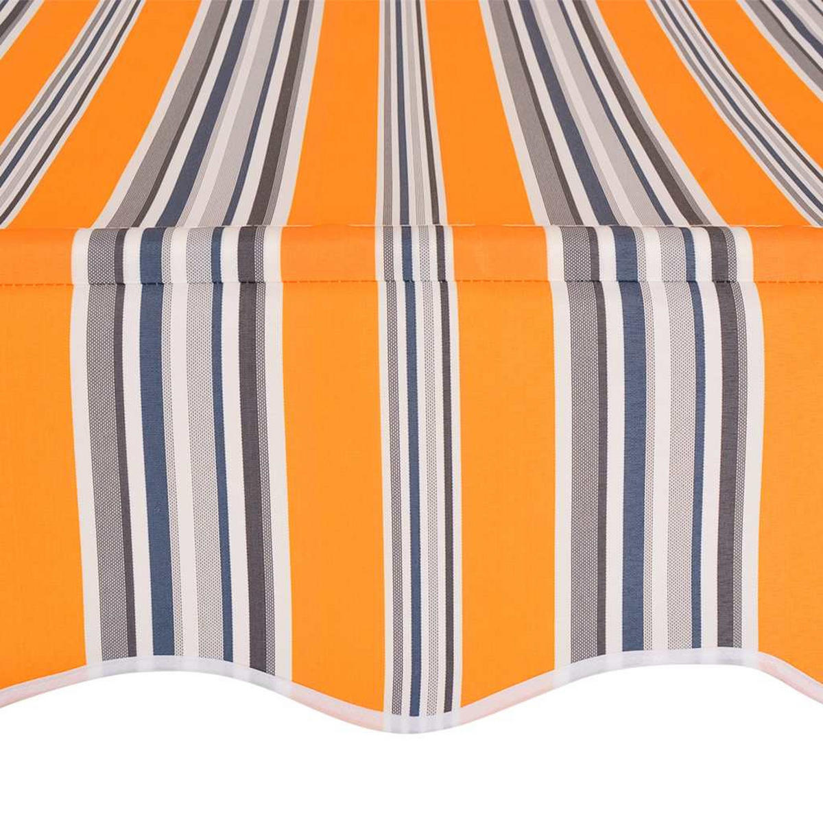 EINZIEHBARE Markise Handbetrieben 400 cm Gelb/Blau Gestreift - Multicolor, Textil (40/1/4cm) - furnicato
