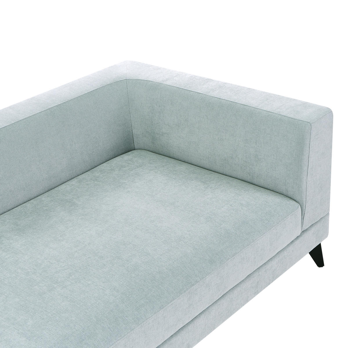 POHOVKA 4-místná Umělý len Světle modrá Yuri - modrá/černá, textil (302/88/100cm) - Beliani