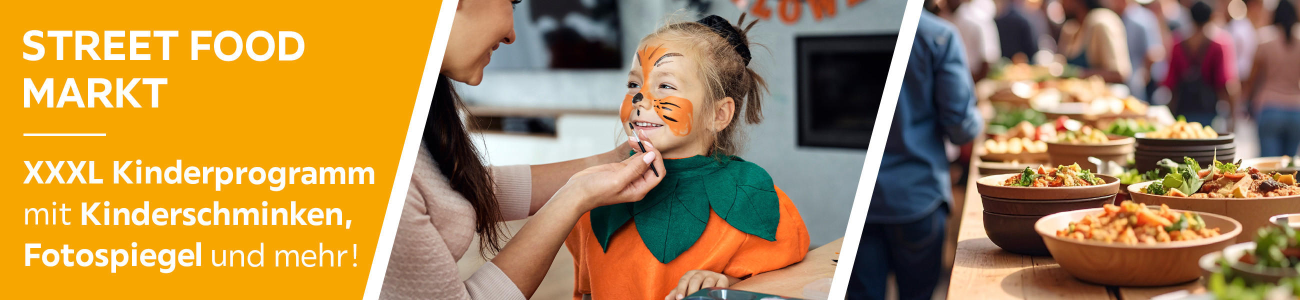 STREET FOOD MARKT - XXXL Kinderprogramm mit Kinderschminken, Fotospiegel und mehr!