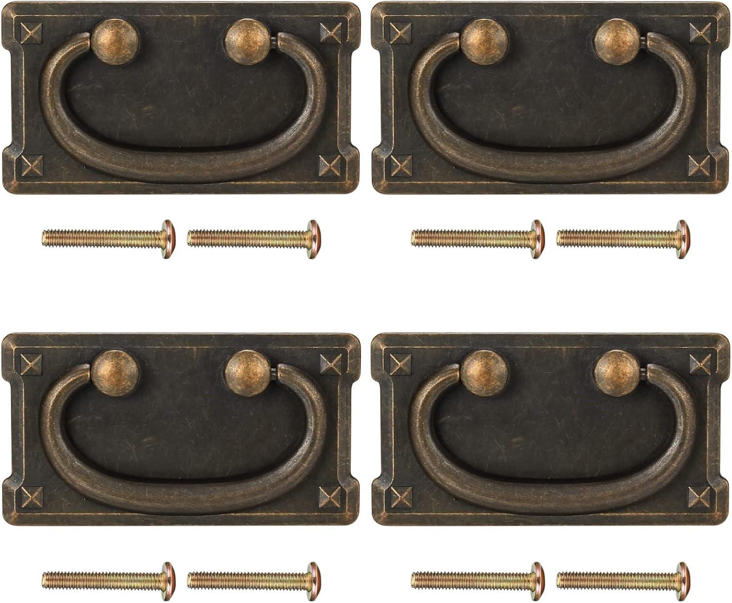 SCHRANKKNOPF 4er-Set 95x52 mm - Orange, Metall (0.1/5.2/0.95cm)