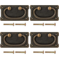 SCHRANKKNOPF 4er-Set 95x52 mm - Orange, Metall (0.1/5.2/0.95cm)