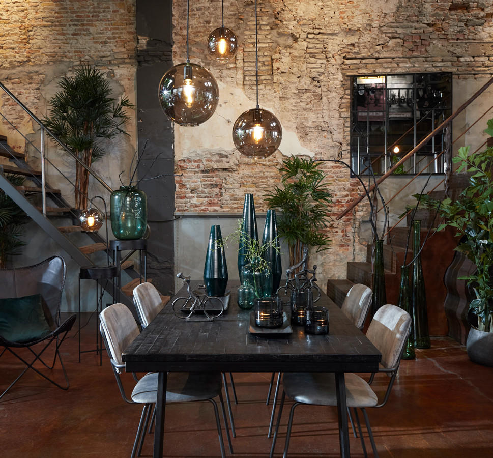 TISCHLAMPE Subar Grau Ø28/60 cm - Grau, Glas (28/20/60cm) - Light & Living