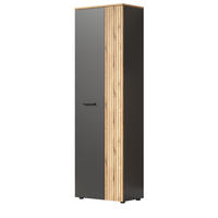 GARDEROBENSCHRANK grau, Evoke Eiche 60 x 195 cm, Garderobe oder großer Schuhschrank - Eichefarben/Anthrazit, Holzwerkstoff/Kunststoff (60/195/36cm) - Top.Furn