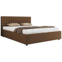 POLSTERBETT PAVO CLASSIC 200/200 - Braun Kunstleder - Multipocket-Matratze - Braun, Textil (200/200cm) - MKS