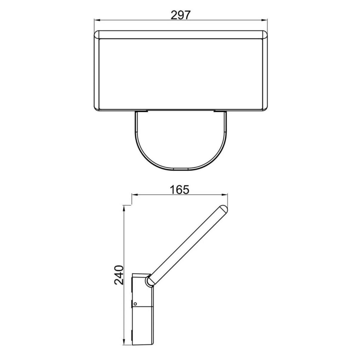 WAND- & DECKENLEUCHTE Alkes Dunkelgrau - Dunkelgrau, Metall (16.5/16.5/24cm) - click-licht