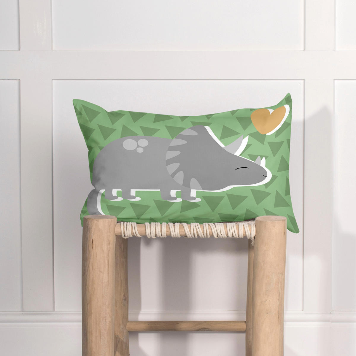 KISSENBEZUG happydino 50x30 cm mehrfarbig - Multicolor, Textil (50/30cm) - Happy Friday