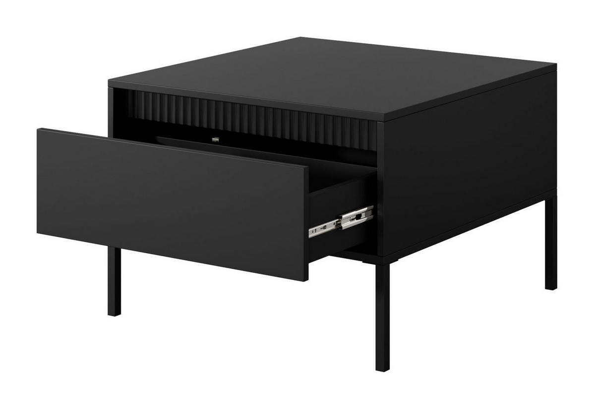 COUCHTISCH Senso schwarz 68 / 68 / 49cm - Schwarz, Holz/Holzwerkstoff (68/68/49cm) - Feldmann-Wohnen