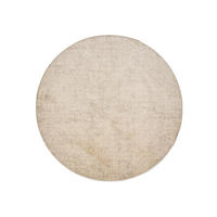 VINTAGE-TEPPICH Miray waschbar ø 160 cm rund - Beige/Creme, Kunststoff (160/160cm) - benuta Nest