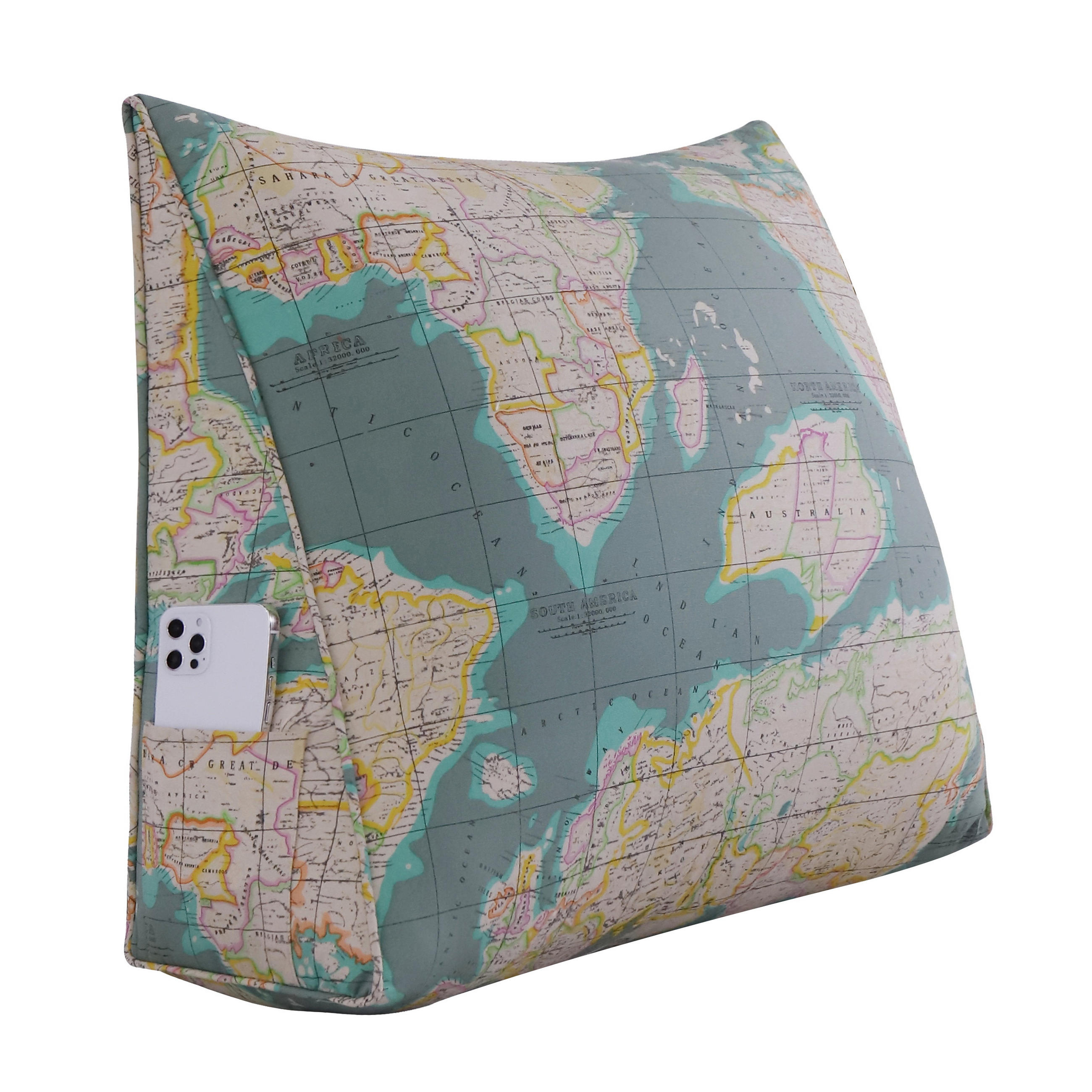 RÜCKENKISSEN zum Lesen Grün 60 cm - Grün, Textil (50/60cm) - Vercart