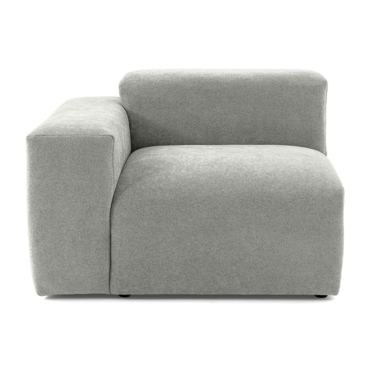 3-SITZER modulares Sofa HEAVEN SET 1 Rechts, Breite 255 cm Webstoff Grau - Schwarz/Grau, Holz/Kunststoff (102/71/255cm) - Muffo