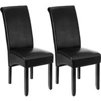 ESSZIMMERSTUHL 2er Set 44 x 63 x 106 cm schwarz - Schwarz, Textil (44/106/45cm) - tectake