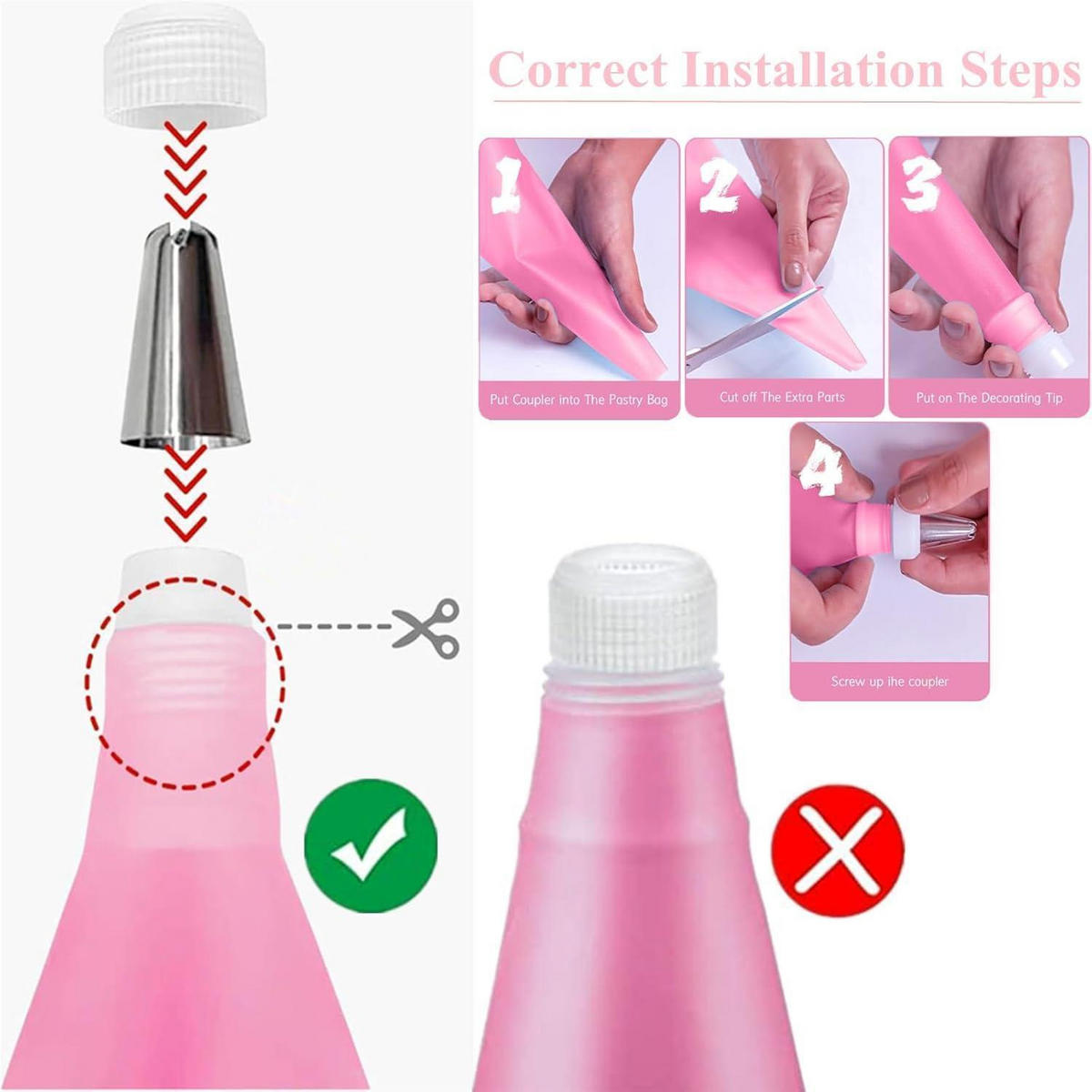 SPRITZBEUTEL Set 66-teilig mit 6 verschiedenen Spritztüllen - Multicolor, Metall (14.2/6.8/14.6cm)