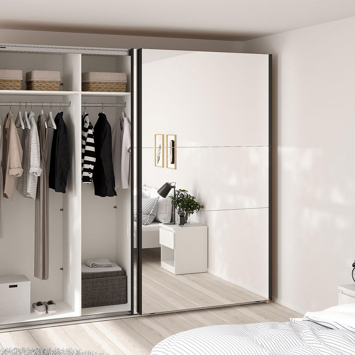 SCHIEBETÜRENSCHRANK, Como, Eiche, Holzwerkstoff, 244 x 67 x 221 cm - Eichefarben, Holzwerkstoff (244/221/67cm) - ebuy24