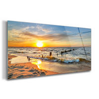 GLASBILD 120x60 cm Strand - Beige, Glas (120/60cm) - TULUP