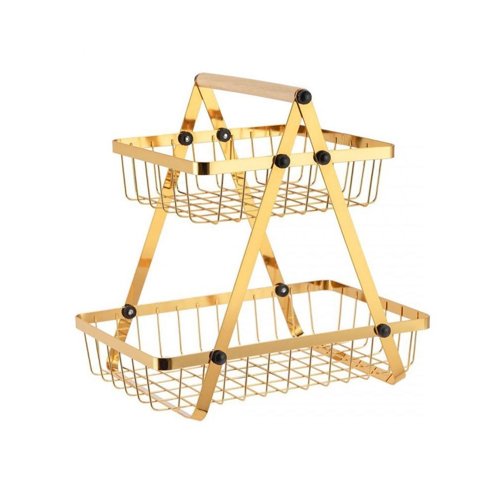 OBSTKORB Gold 31.5/20/30 cm E8180 - Goldfarben, Metall (31.5/30cm) - Elitehoff