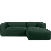 ECKMODULSOFA-RECHTS BUFFO 3/4 Sitzer mit extrem weicher Sitzfläche, Gewebestoff, maritim - Grün, Textil (237/180cm) - KONSIMO®