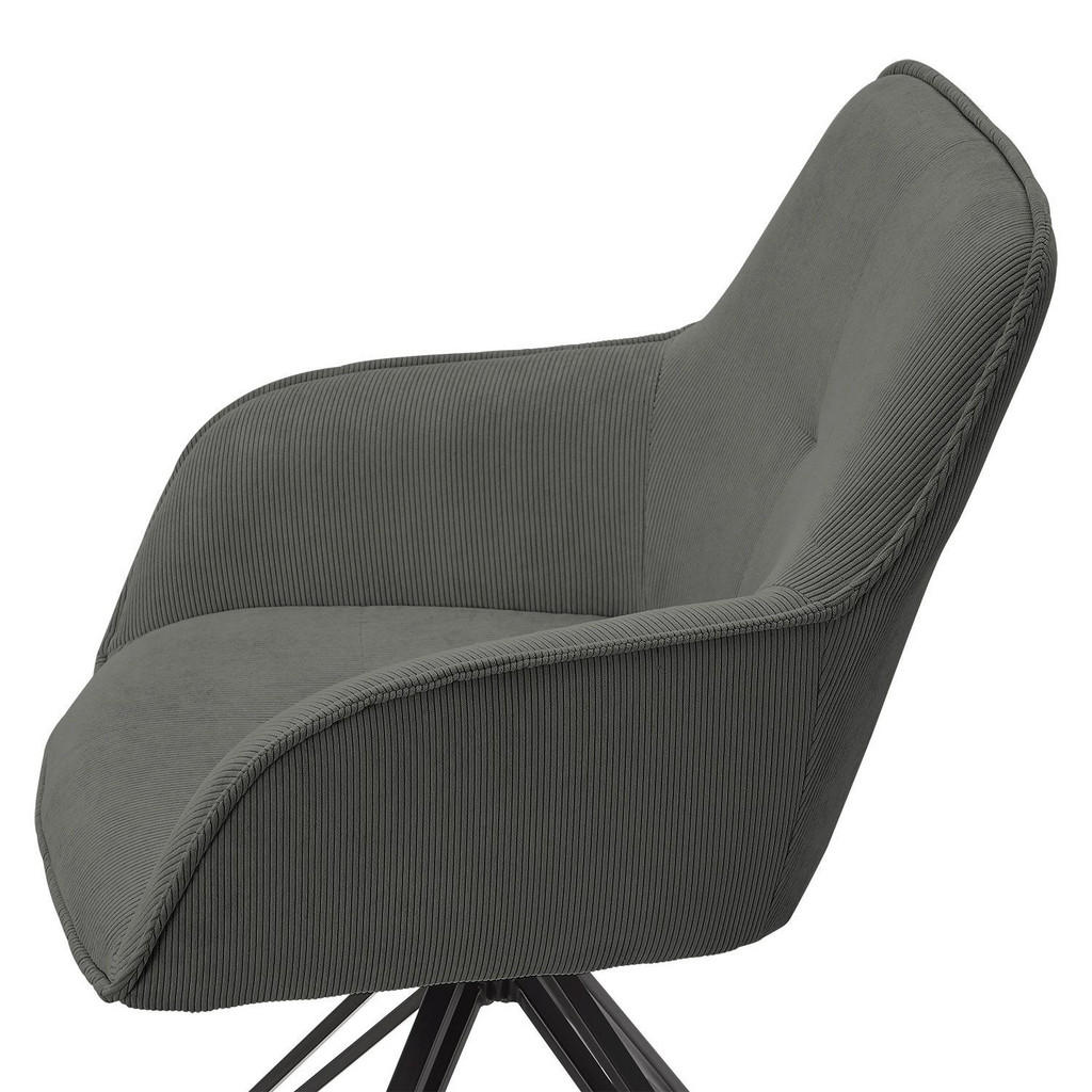 Thumbnail - Juskys Drehstuhl, Grau, Textil, 57x85x61 cm, Esszimmer, Stühle, Esszimmerstühle, Vierfußstühle