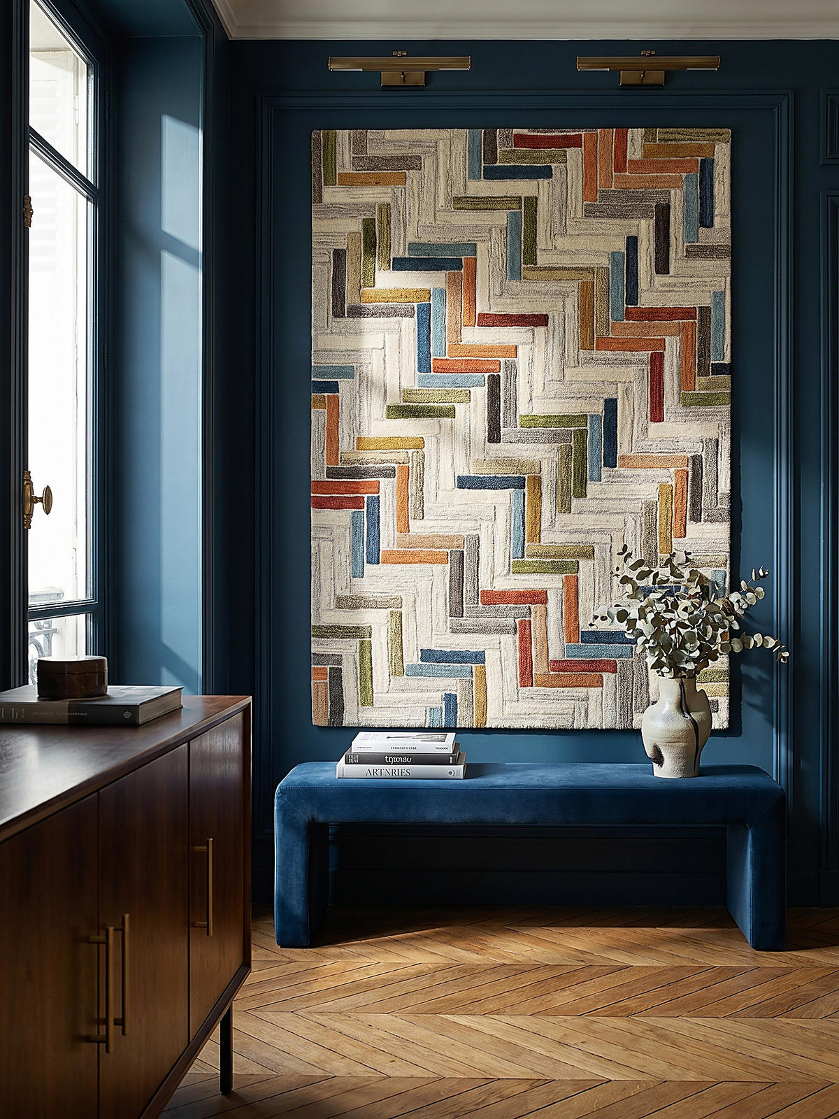 WOLLTEPPICH ESK, geometrisch, Florhöhe 10 mm, Bunt, 160 x 230 cm - Multicolor, Textil (160/230cm) - KADIMA DESIGN
