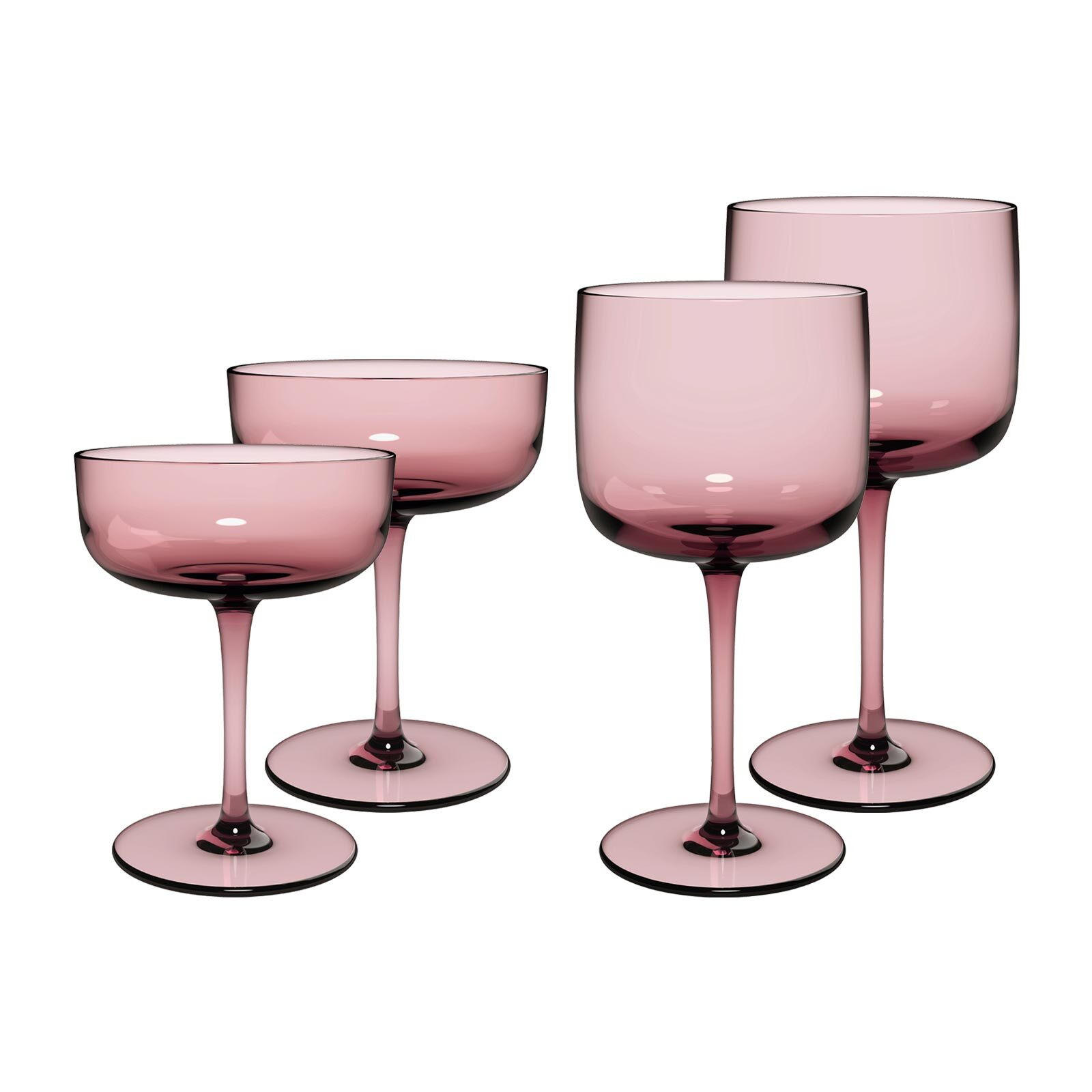 WEIN- UND SEKTGLÄSER Like Glass Grape 4er Set - Pink, Glas - like.Villeroy & Boch