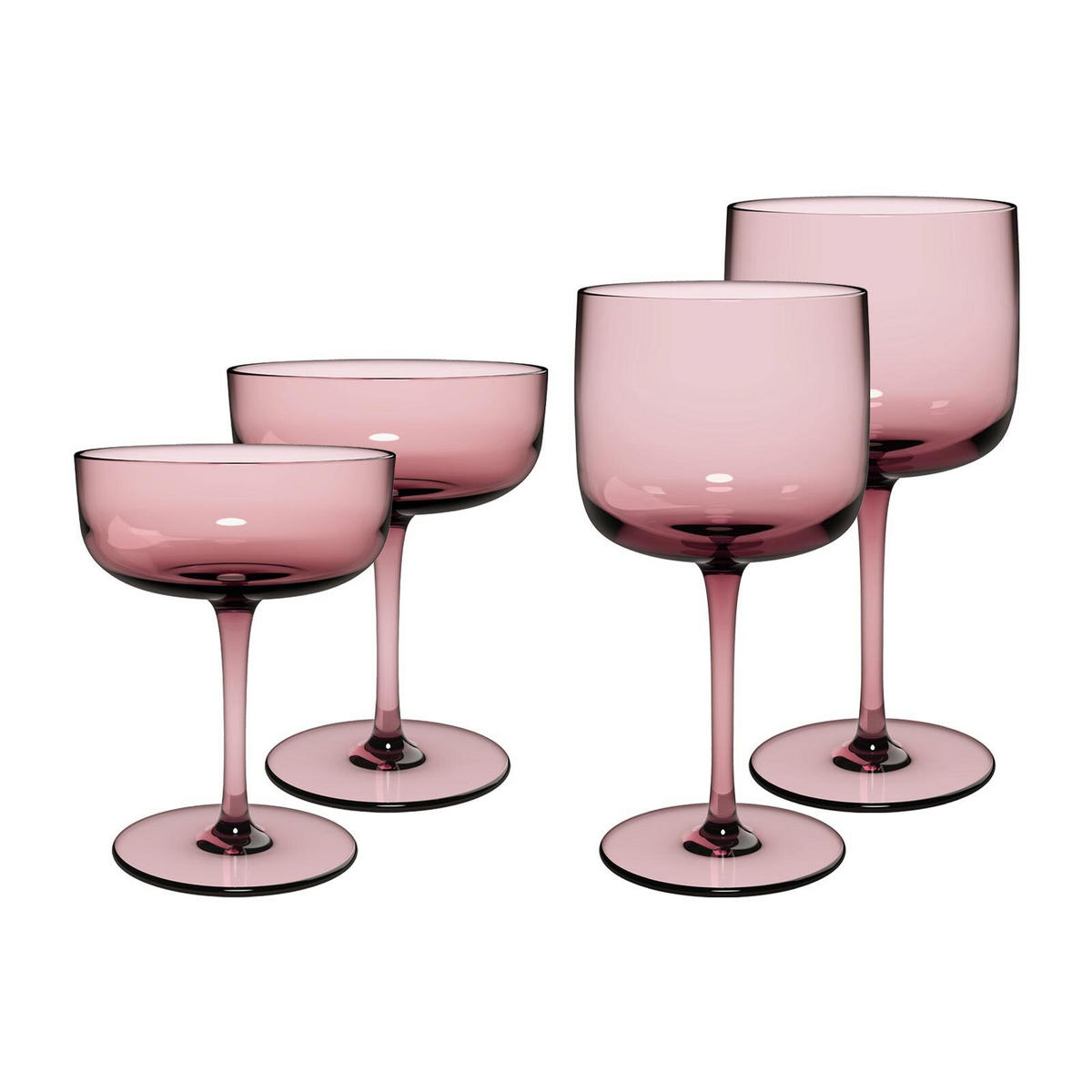 WEIN- UND SEKTGLÄSER Like Glass Grape 4er Set - Pink, Glas - like.Villeroy & Boch