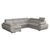 WOHNLANDSCHAFT Boston U, Seite: Links - LC+2P+R+2R - Chromfarben/Greige, Holz/Textil (325/98/260cm) - MIRJAN24