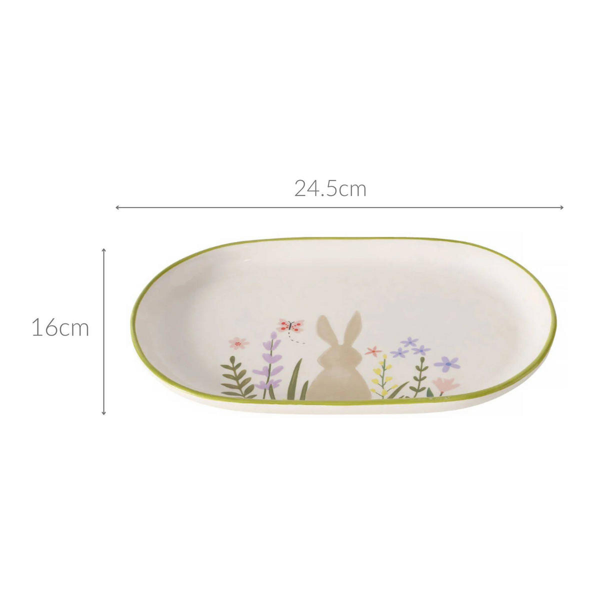 SERVIERPLATTE Gabby 24,5/16 cm - Multicolor, Keramik (16/2.5/24.5cm) - Boltze Home
