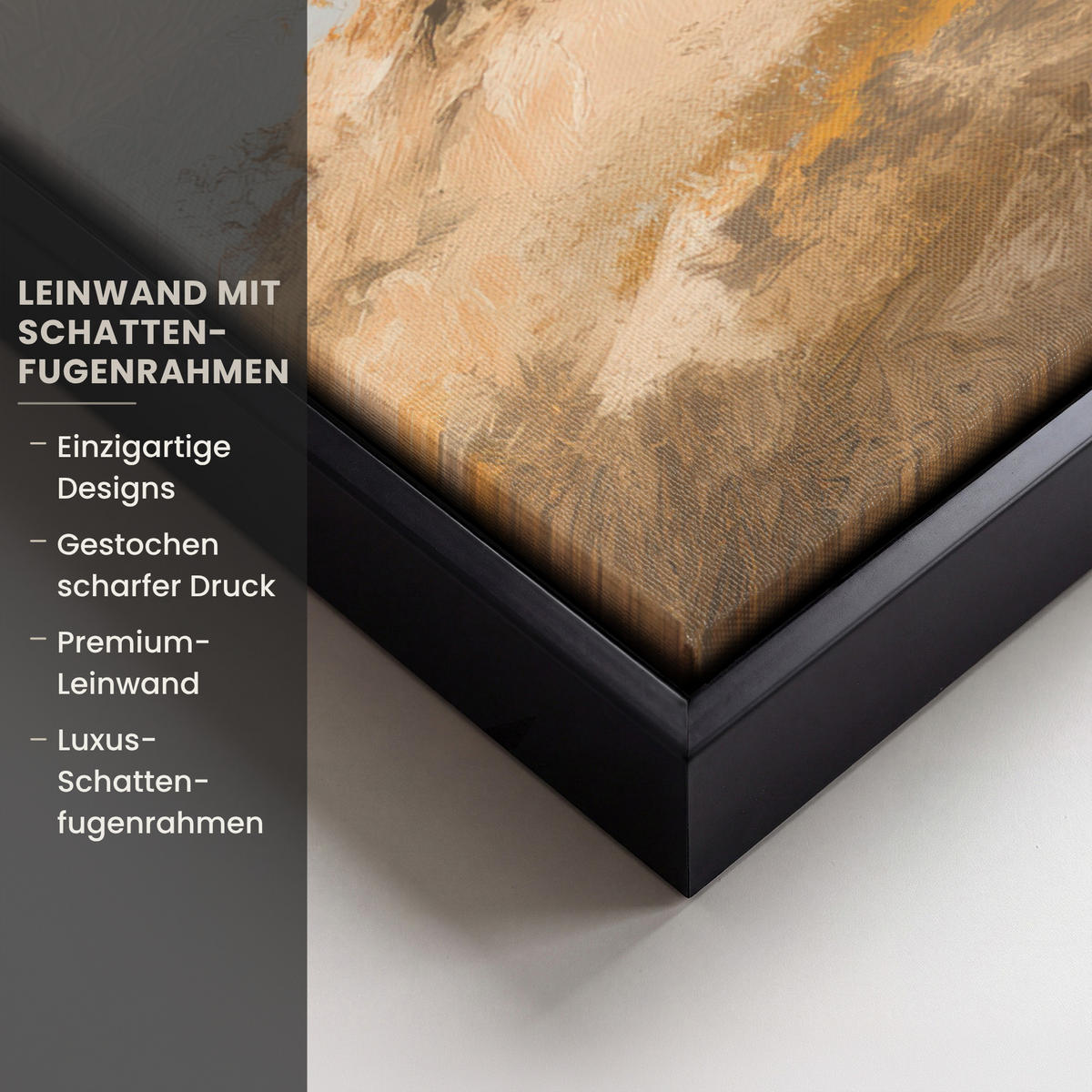 LEINWAND Bilder mit Rahmen - Hügel - Abstrakt - Christentum - Kreuz - 70x100 - Hellgrau, Textil (70/100cm) - MuchoWow