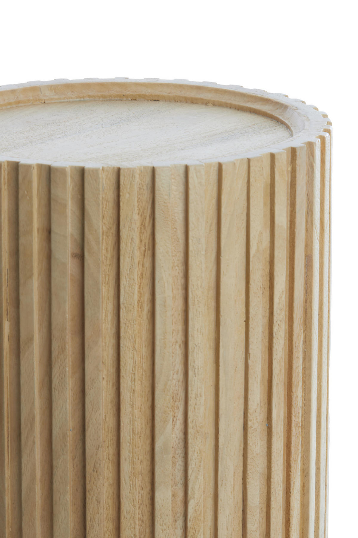 BEISTELLTISCH Kiyose Braun Ø33/47 cm - Braun, Holz (33/33/47cm) - Light & Living