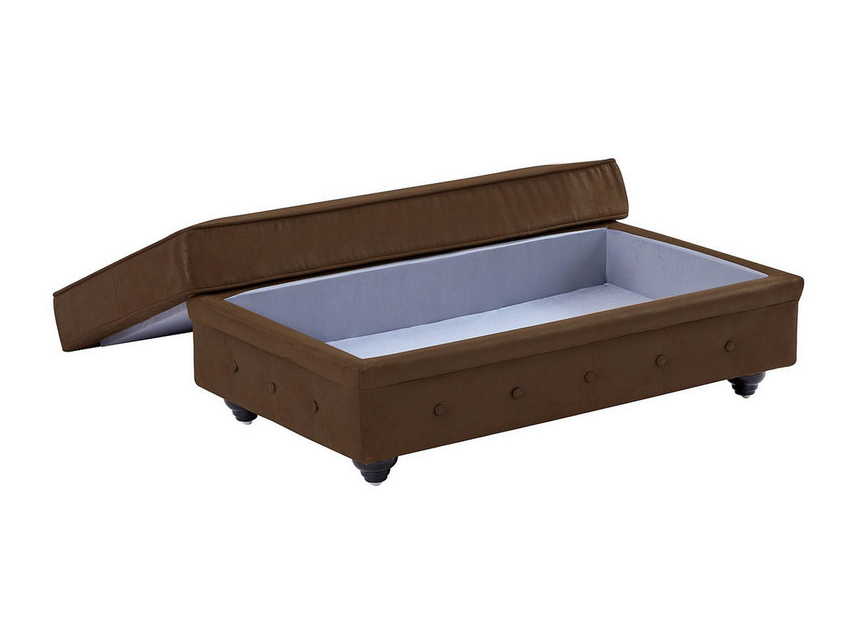 SITZHOCKER - 1 Person - Stoff, Stoff - Braun CHESTERFIELD - Braun, Textil (120/45/72cm) - Vente-Unique