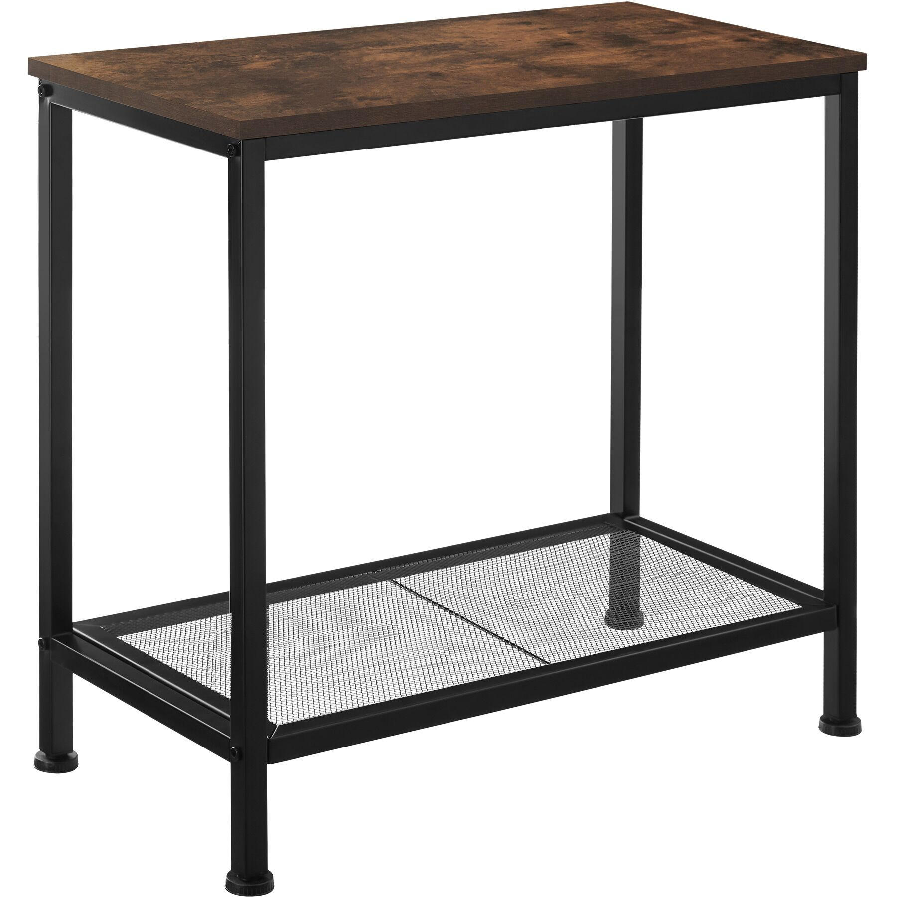 BEISTELLTISCH Filton,60 x 30,5 x 60,5 cm,Industrial Holz dunkel, rustikal - Rostfarben, Holz (60/30.5/60.5cm) - tectake