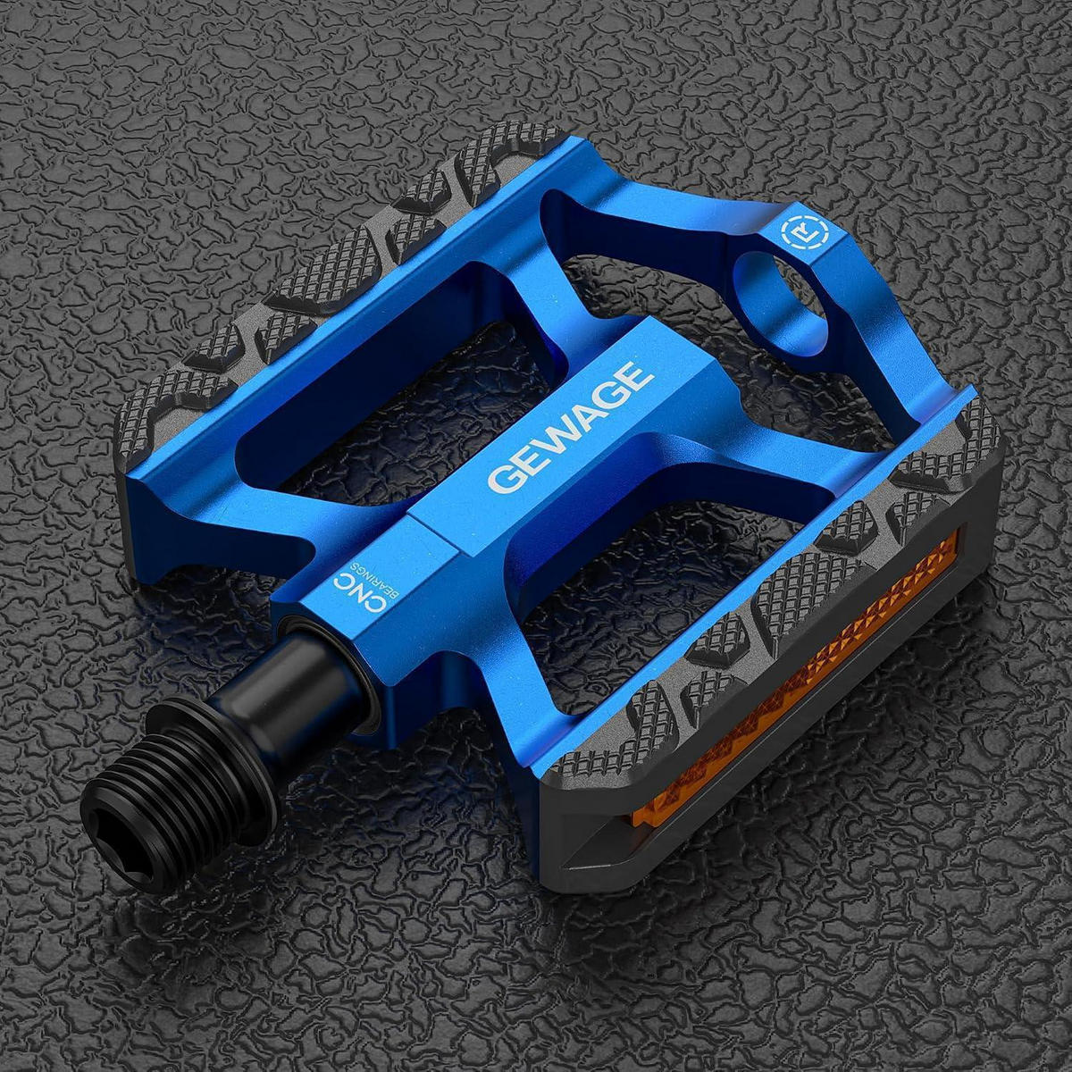 FAHRRADPEDALE Aluminium Blau mit Reflektor - Blau, Metall (7.5/1.5/11cm)