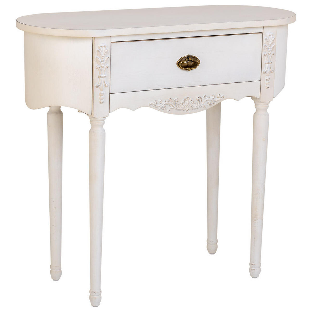 KONSOLENTISCH aus Holz, weiß, 88x36x80cm - Weiß, Holz (38/90/82cm) - Wanderlust