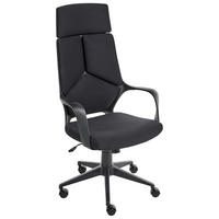 BÜROSTUHL Schwarz Delight - Schwarz, Textil (64/116/64cm) - Beliani