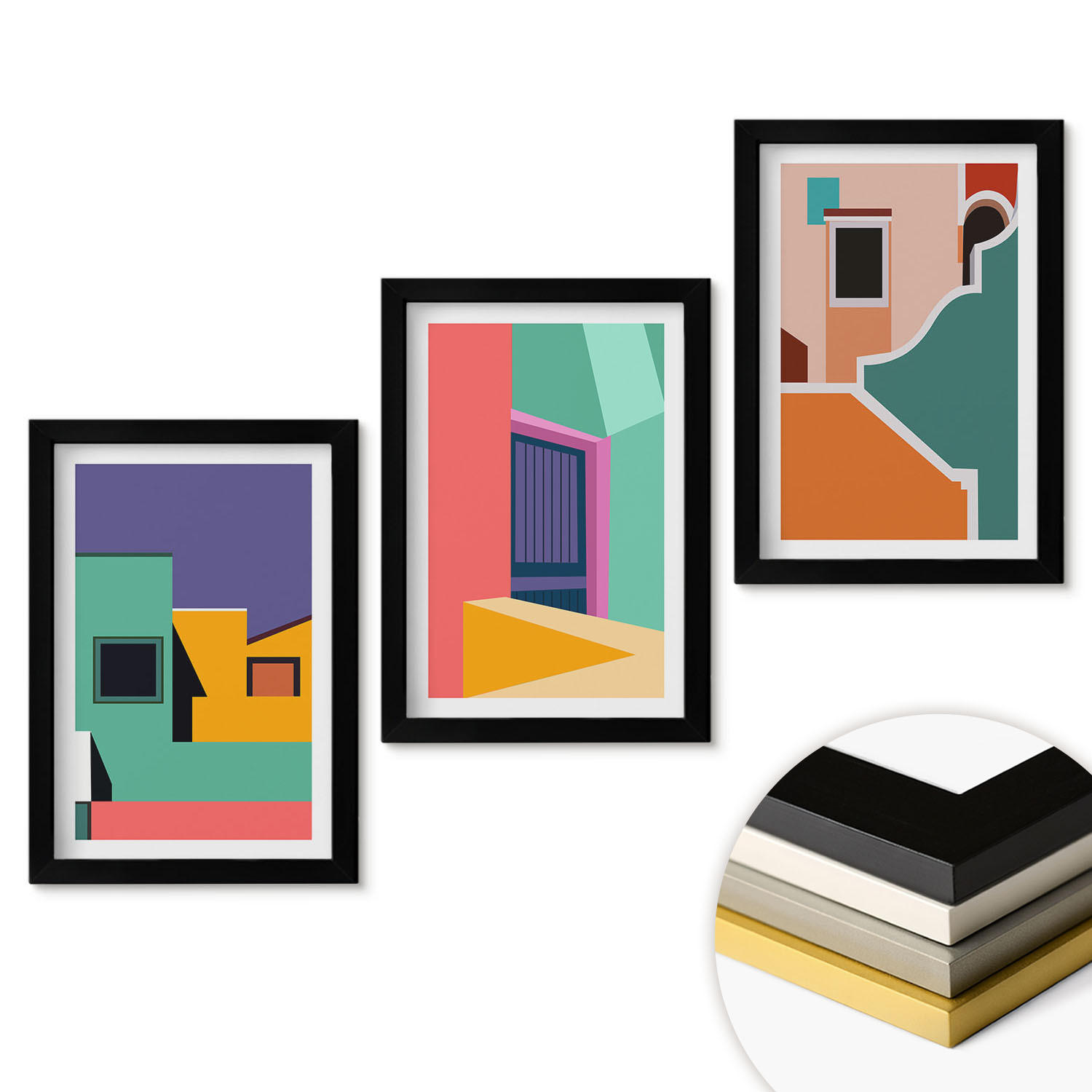 ArtPrintCave Wandbilder Schwarz 20x30 cm