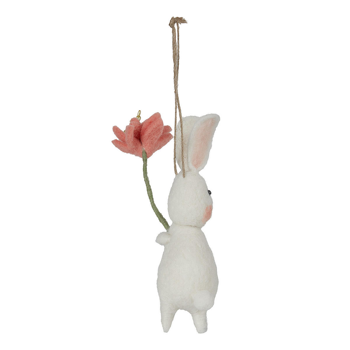ANHÄNGER FUNKY FRIENDS Häschen mit Blume - Creme, Textil (4/15/5cm) - Butlers