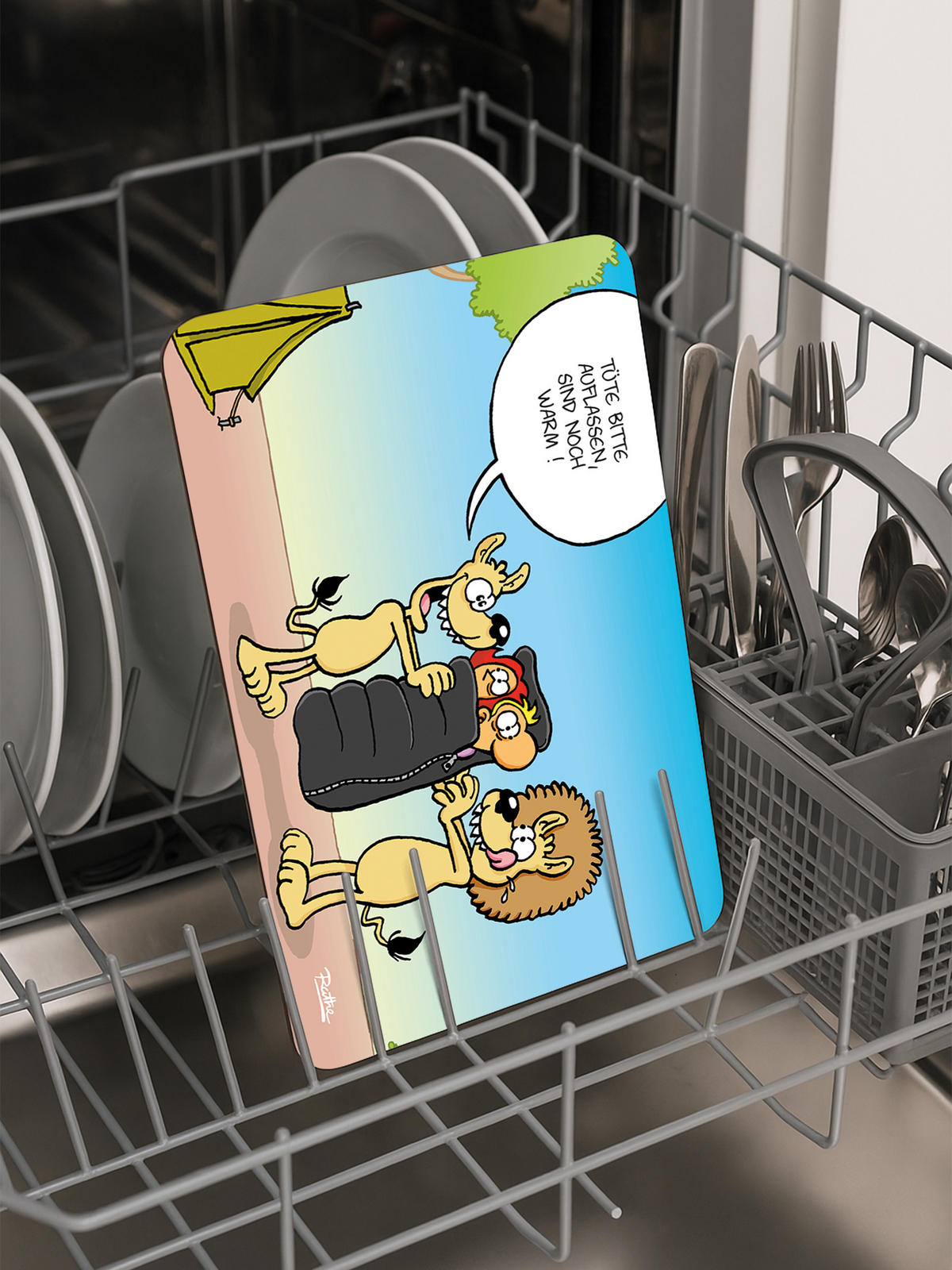 BRETTCHEN Ralph Ruthe Tüte bitte auflassen Mehrfarbig 14,5 x 23,5 cm - Multicolor, Kunststoff (14.5/23.5cm) - United Labels