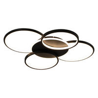 LED-DECKENLEUCHTE Lemoine 55.5/67/6cm - Schwarz, Metall (67/55.5/6cm) - Nettlife