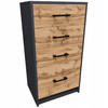 KOMMODE mit 4 Schubladen Anthrazit-Wotan Eiche 45/35/85 cm - Anthrazit, Holzwerkstoff (45/85/35cm) - Matkam Möbel