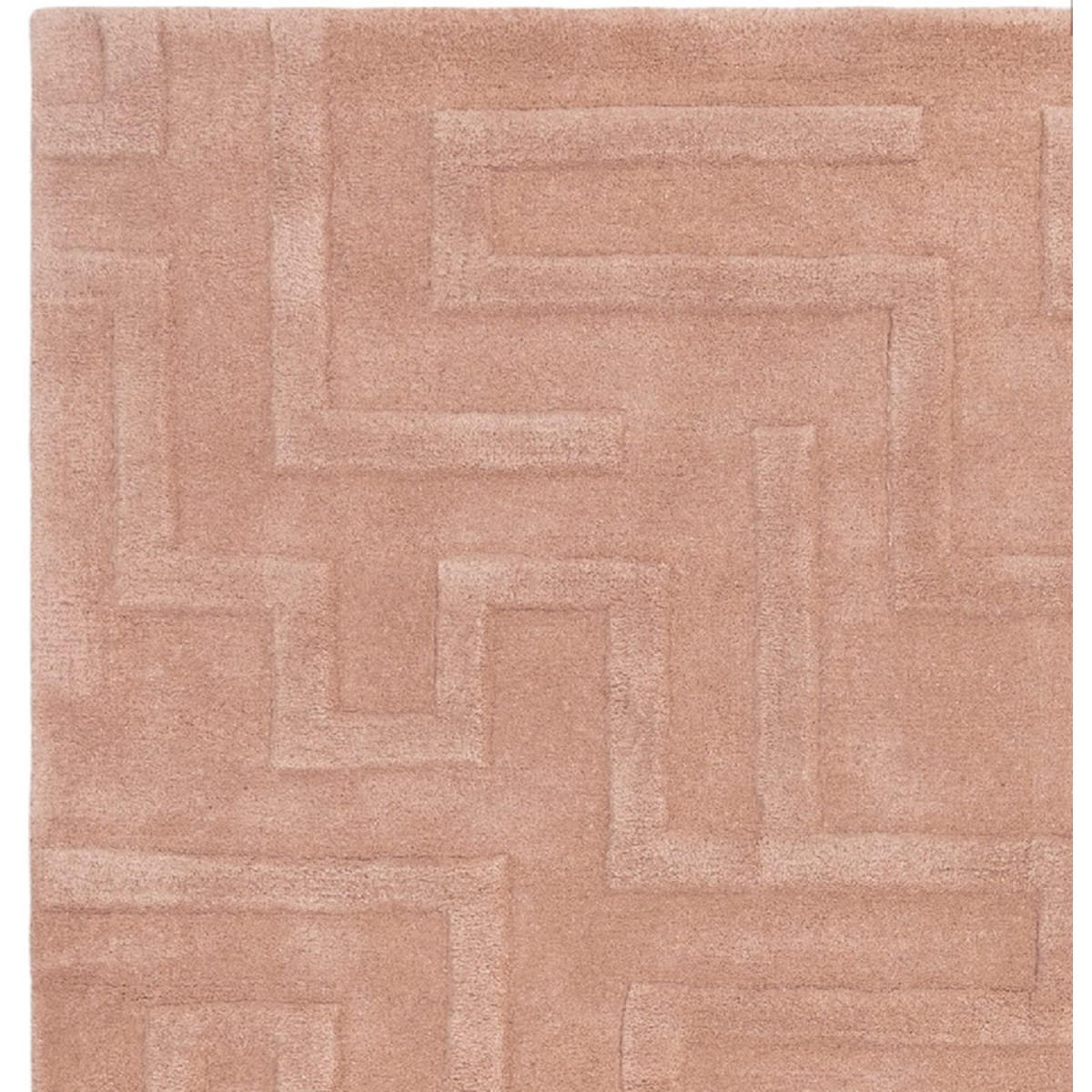TEPPICH Moderner handgetufteter aus reiner Wolle für Wohn- und Schlafzimmer ZEMA Rosa 160 x 230 cm - Pink, Naturmaterialien (160/230cm) - Novatrend
