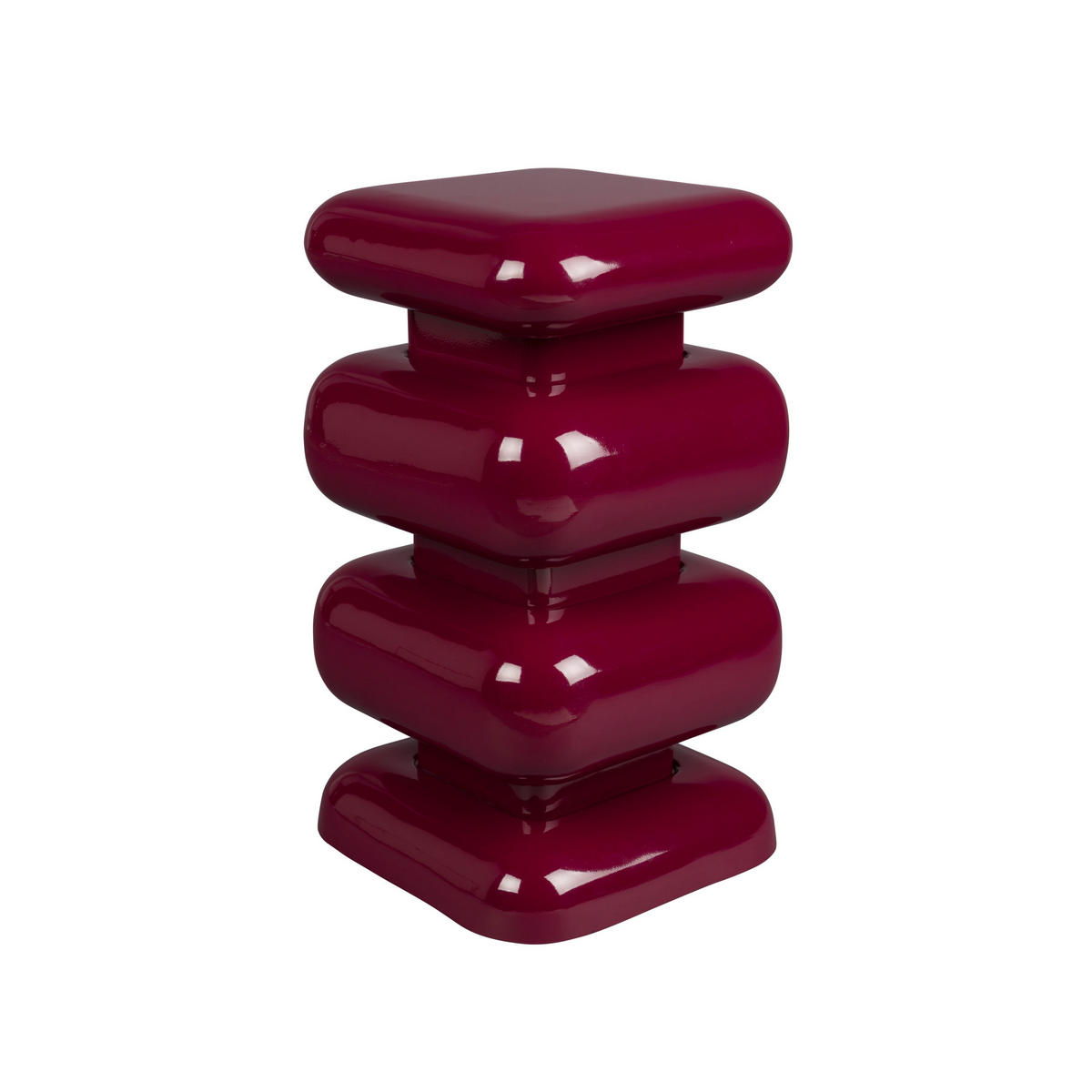 BEISTELLTISCH Stubby Rot - Rot, Metall (29/29/49cm) - Dutchbone
