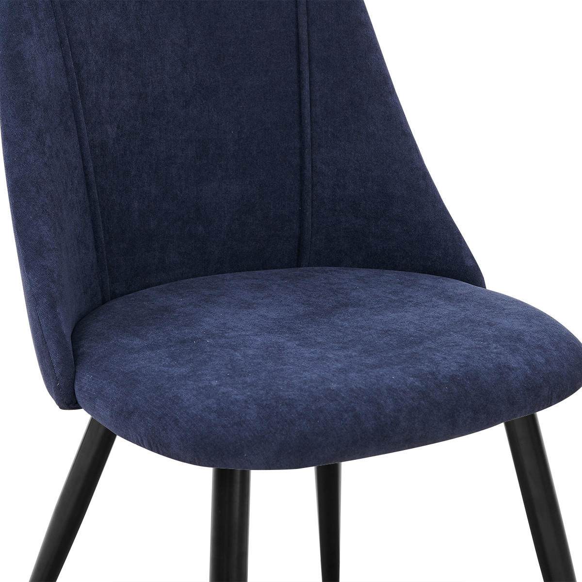 STUHL-SET 2 Stück in Stoff - Blau/Schwarz, Holzwerkstoff/Textil (56/83/55cm) - Urban Meuble