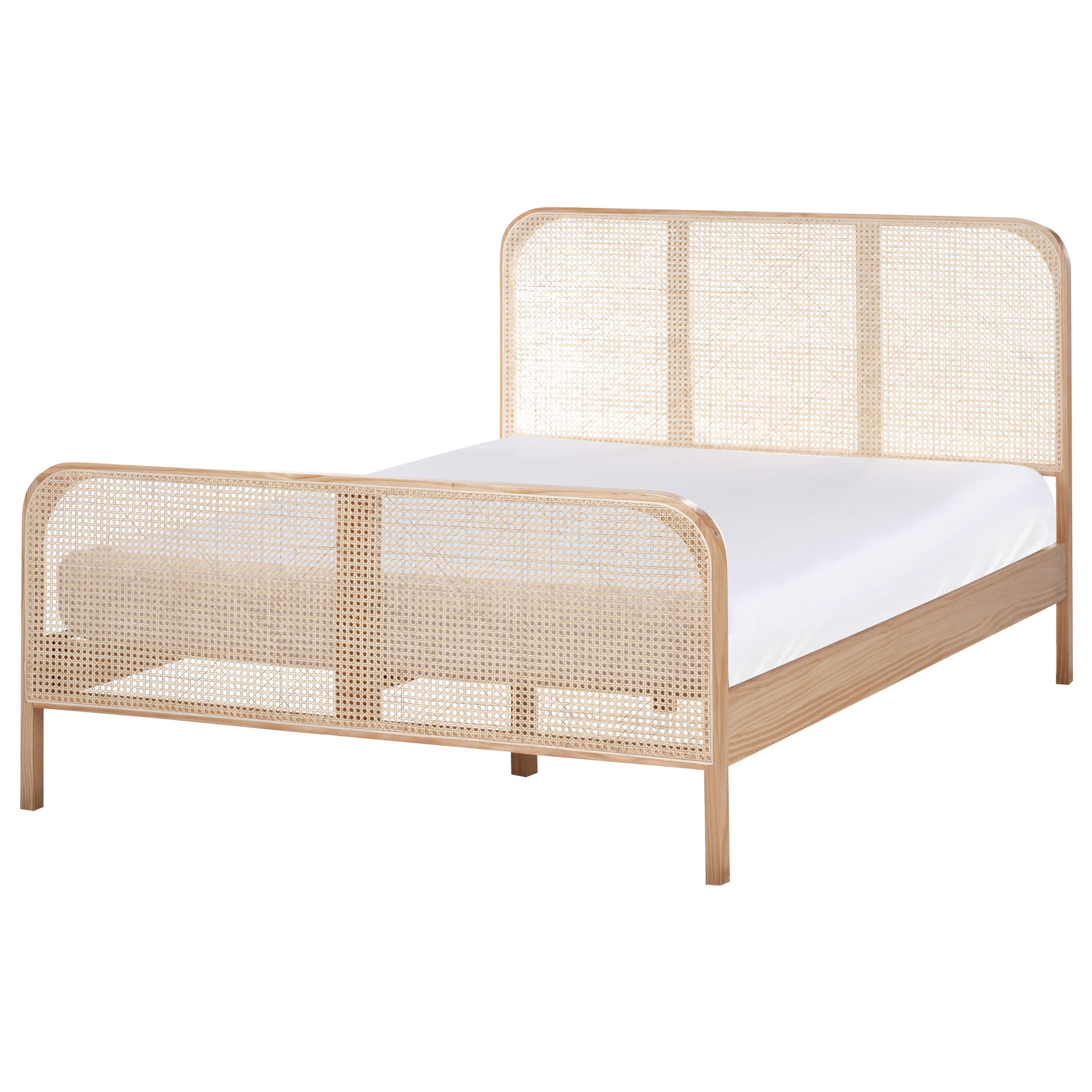 POSTEL s roštem 140/200 cm Borovicové dřevo Světle hnědá Gonfaron - světle hnědá, dřevo (140/200cm) - Beliani